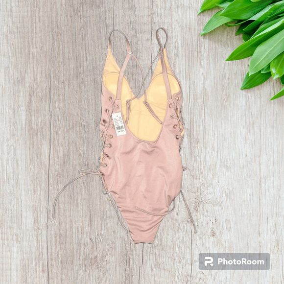 PacSun Side Lace-Up One Piece Swimsuit Size Small NEW - Picture 3 of 9